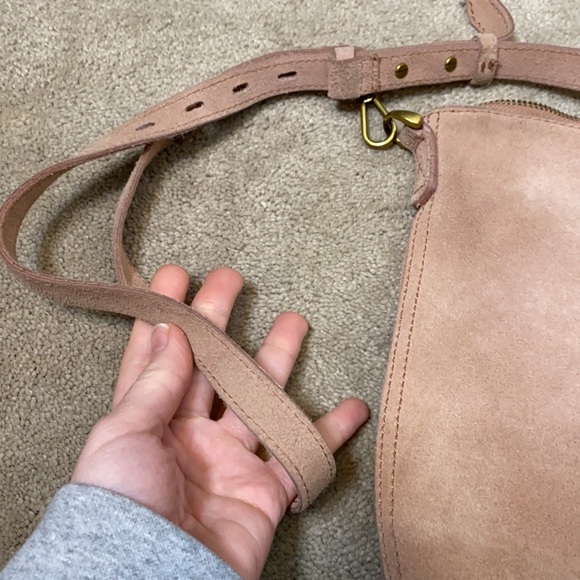 Madewell pink suede small transporter hare to find - Picture 11 of 11